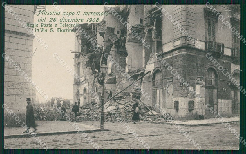 Messina CittàTerremoto 1908 Poste cartolina XB0211 – fronte
