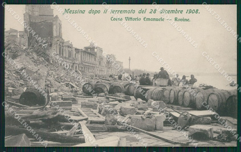 Messina CittàTerremoto 1908 cartolina XB0215 – fronte