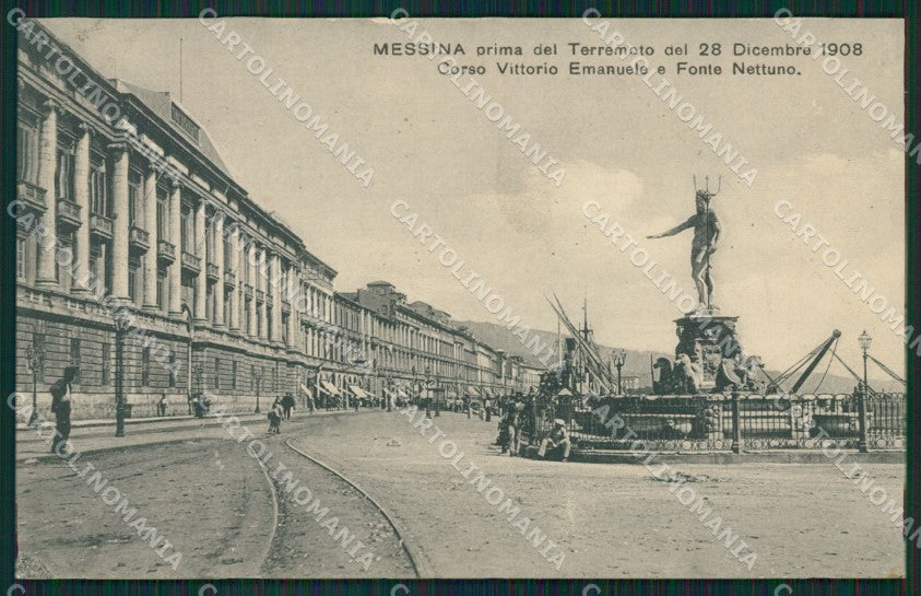 Messina Città Prima del Terremoto 1908 cartolina XB0218 – fronte