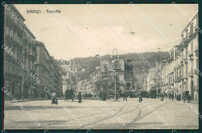 Napoli Torretta Tram Carrozza cartolina XB0250 – fronte