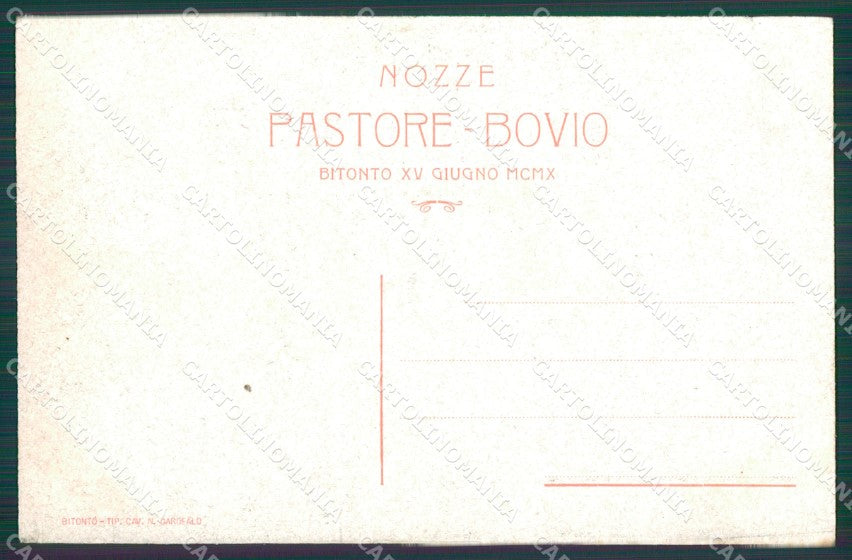 Bari Bitonto Tomba Sergio Bove STAPPINO cartolina XB0345 – retro