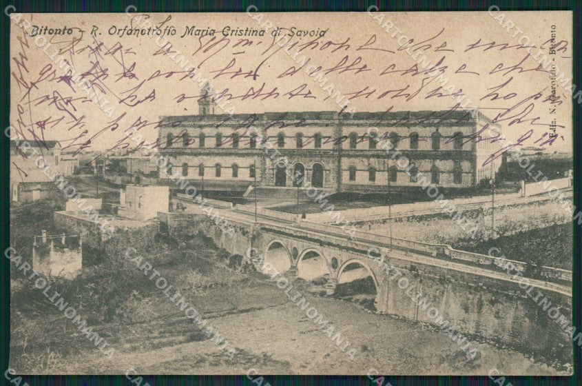 Bari Bitonto Orfanotrofio cartolina XB0353 – fronte