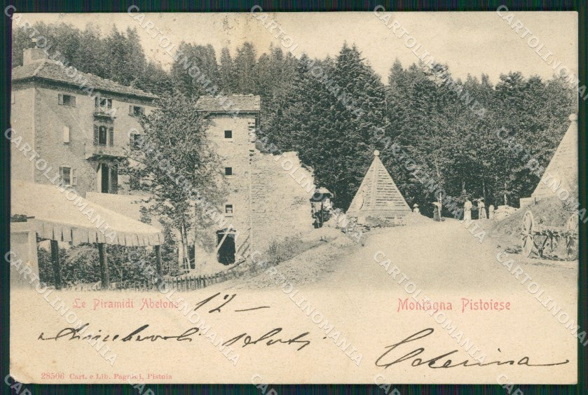Pistoia Abetone Piramidi PIEGHINA cartolina XB0372 – fronte