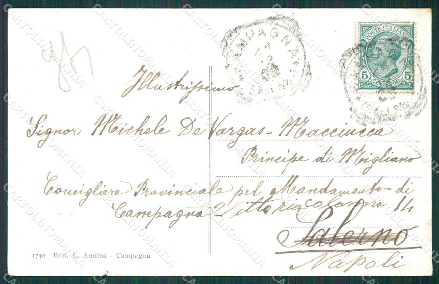 Salerno Campania Quartiere Zappino cartolina XB0436 – retro