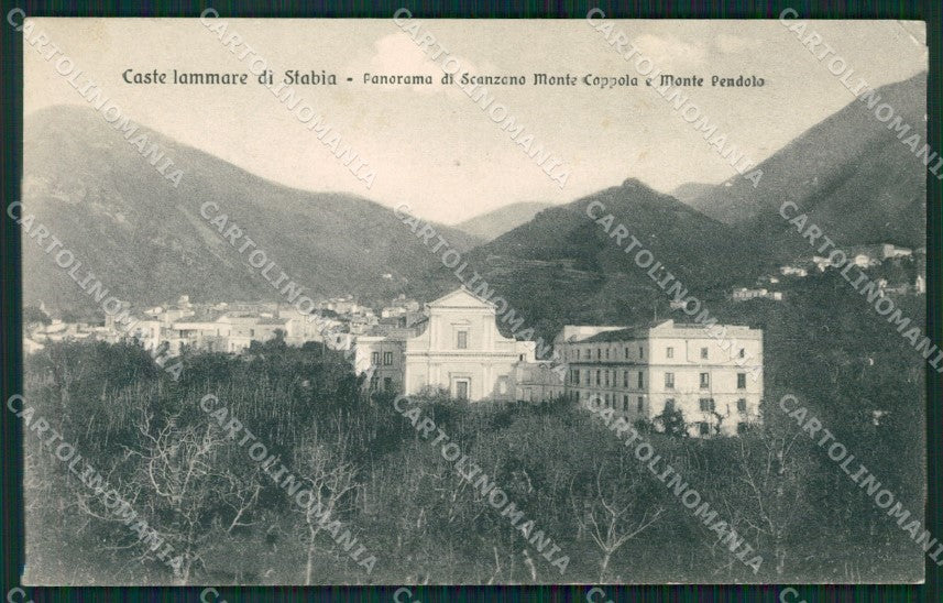 Napoli Castellammare di Stabia Scanzano PIEGHINA cartolina XB0480 – fronte