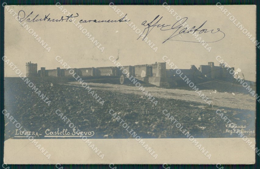 Foggia Lucera Castello Svevo De Giovine Foto cartolina XB0558 – fronte