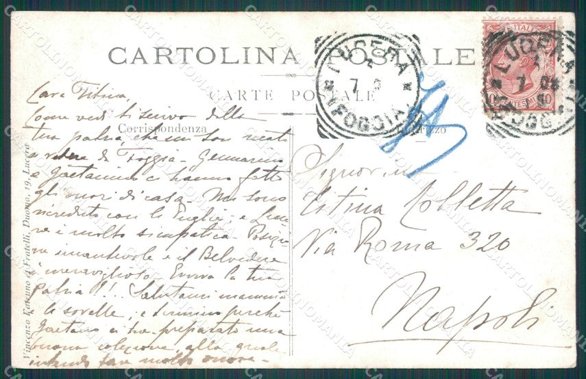 Foggia Lucera Castello Svevo De Giovine Foto cartolina XB0558 – retro