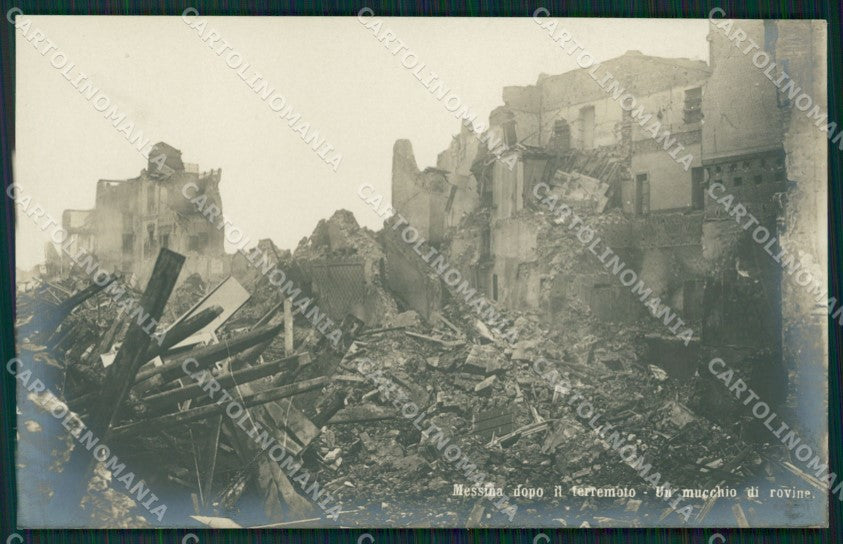 Messina Città Terremoto Foto cartolina XB0562 – fronte