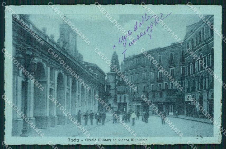 Latina Gaeta Municipio Circolo Militare cartolina XB0584 – fronte