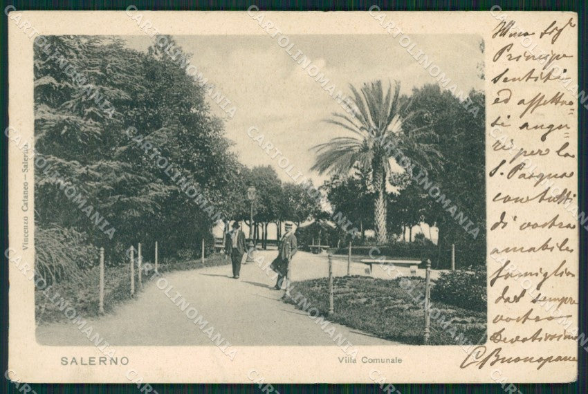 Salerno Città Villa Comunale cartolina XB0607 – fronte