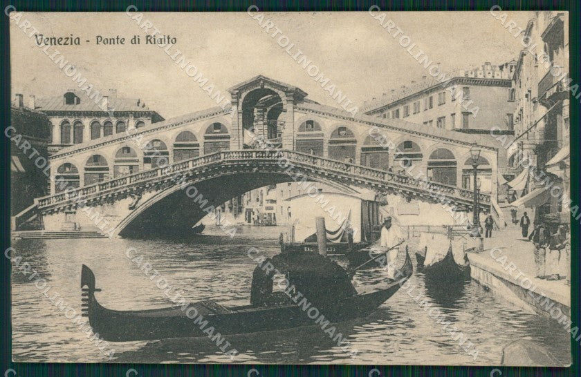 Venezia Città Ponte Rialto Gondole cartolina XB0612 – fronte