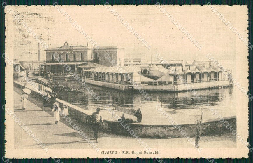 Livorno Città Bagni Pancaldi cartolina XB0653 – fronte