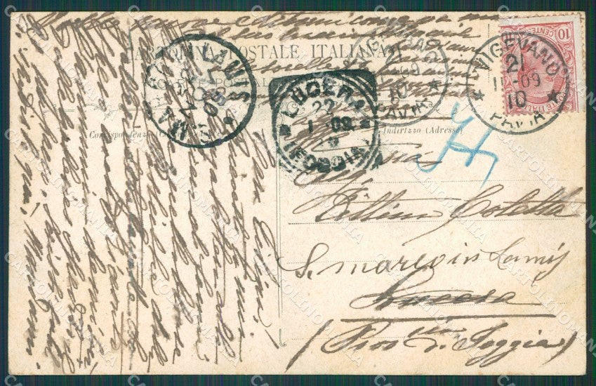 Pavia Vigevano cartolina XB0708 – retro