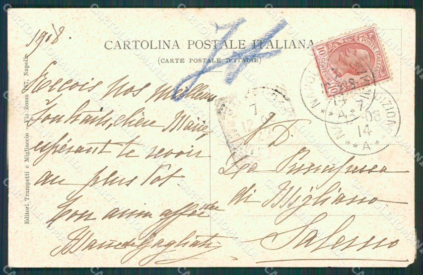 Napoli Città Porta Capuana Tram cartolina XB0711 – retro