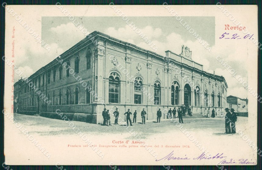 Rovigo Città Corte d'Assise cartolina XB0713 – fronte