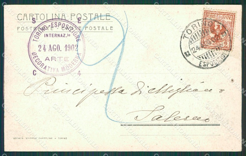 Torino Città Esposizione Internazione D'Arte cartolina XB0720 – retro