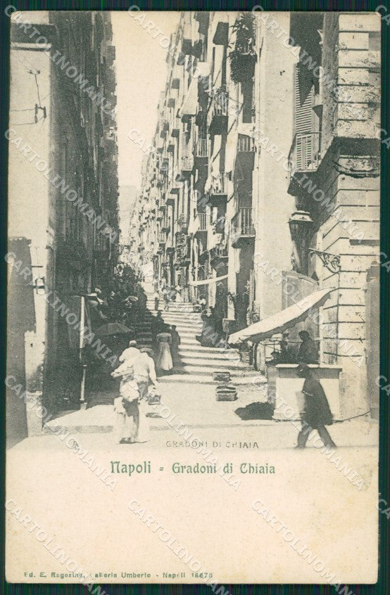 Napoli Città Gradoni di Chiaia cartolina XB0730 – fronte