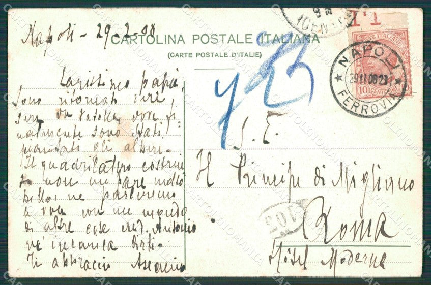 Napoli Città Gradoni di Chiaia cartolina XB0730 – retro
