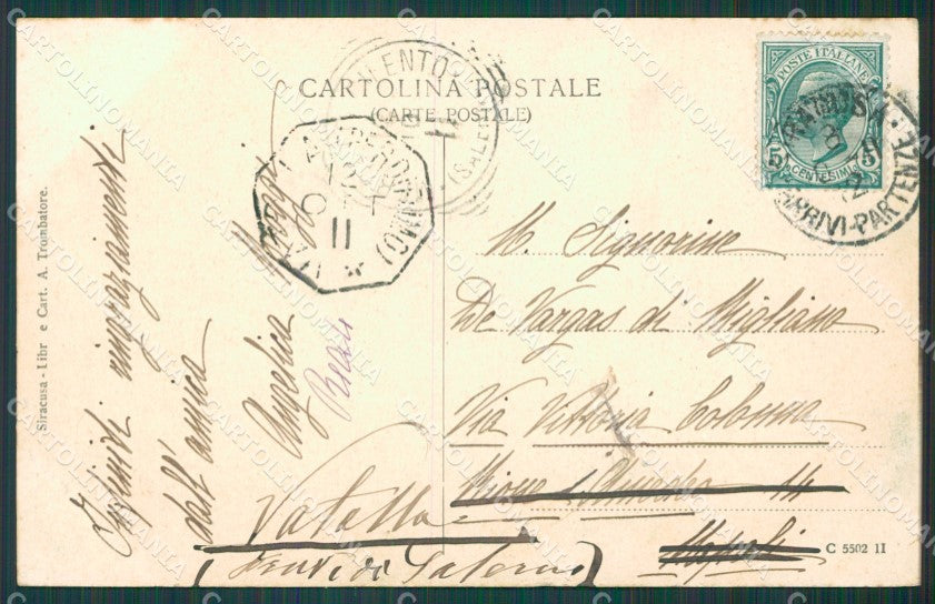 Sircusa Città Barche cartolina XB0743 – retro