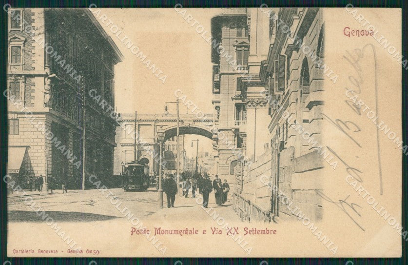 Genova Città Tram cartolina XB0788 – fronte
