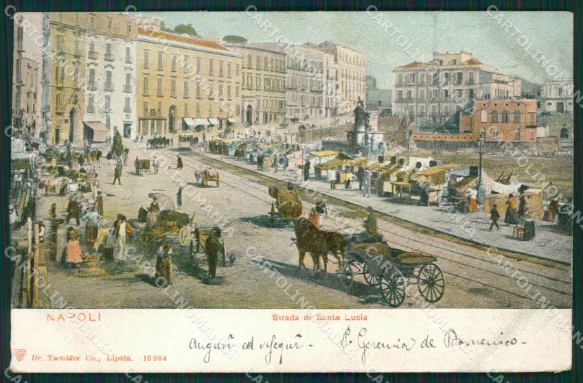 Napoli Santa Lucia Mercato cartolina XB0848 – fronte