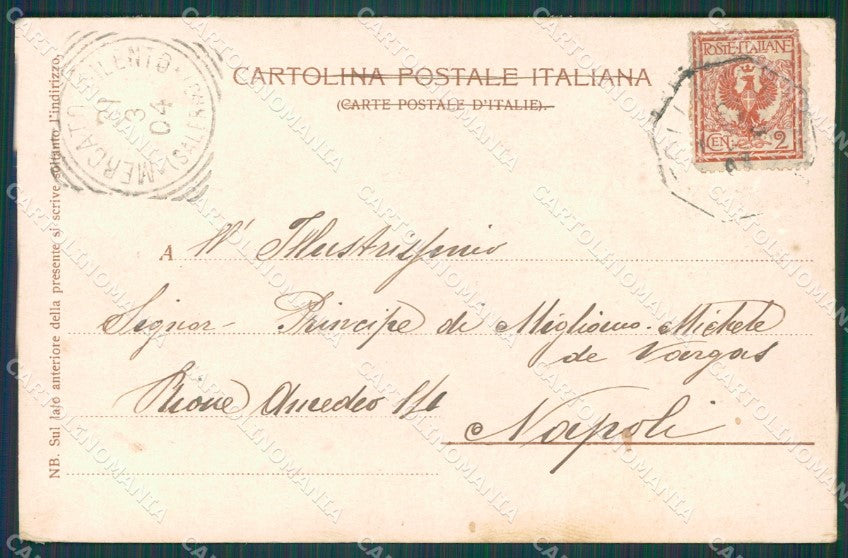 Napoli Santa Lucia Mercato cartolina XB0848 – retro