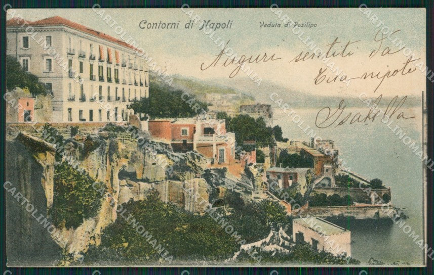 Napoli Posillipo SCOLLATA cartolina XB0853 – fronte