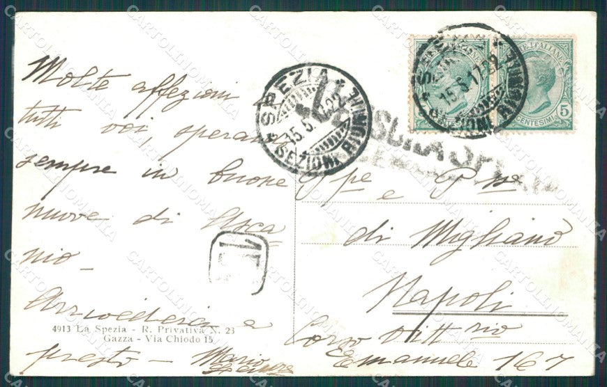 La Spezia Città Garibaldi cartolina XB0856 – retro