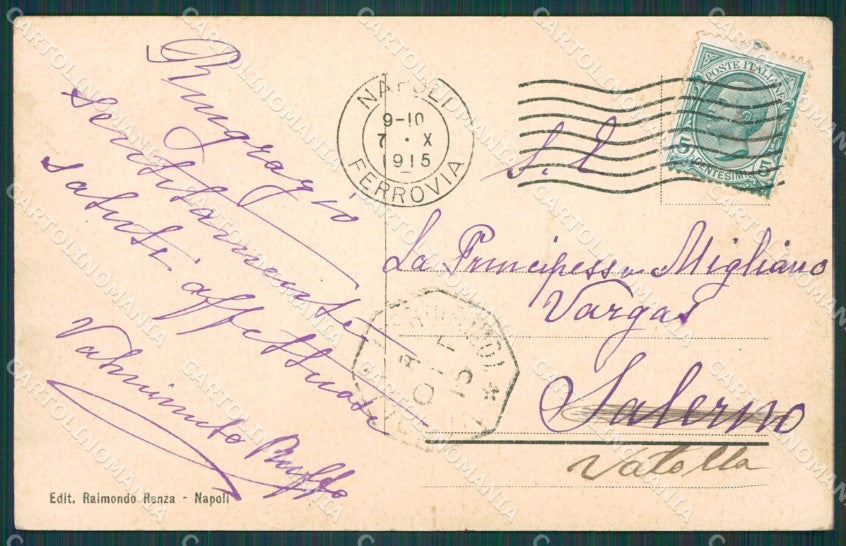 Napoli Città MACCHIA cartolina XB0869 – retro