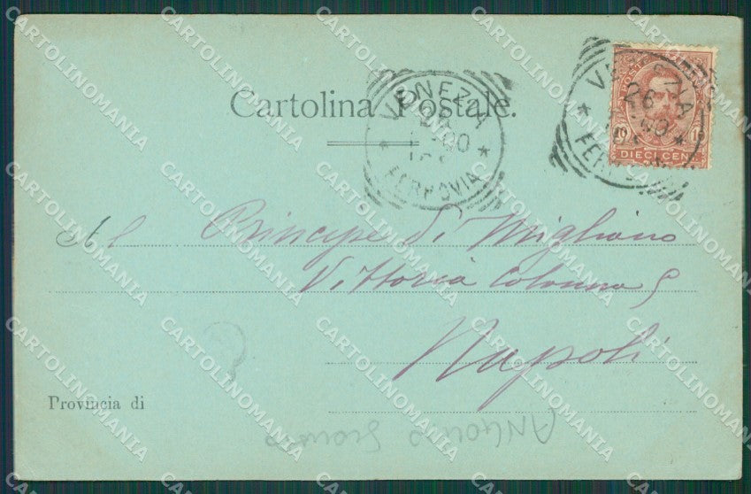 Venezia Città Canal Grande Chiaro di Luna ANGOLINO SCOLLATO cartolina XB0874 – retro