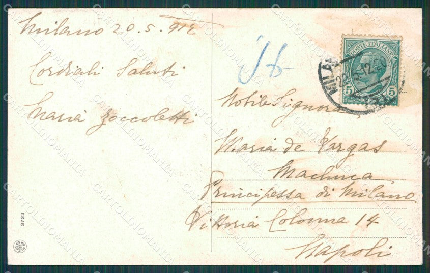 Milano Città Teatro della Scala Edicola cartolina XB0884 – retro