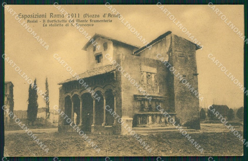 Roma Città Esposizione Stalletta San Francesco PIEGA cartolina XB0938 – fronte