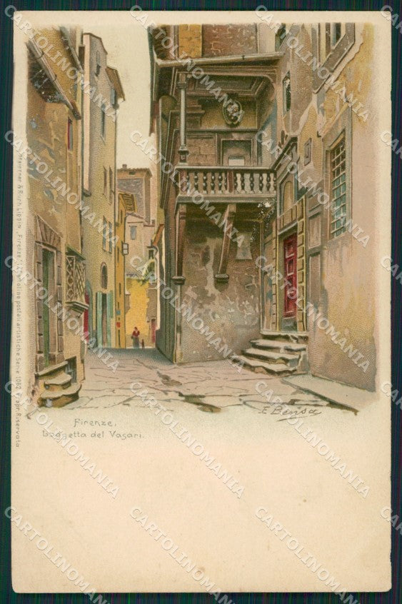 Firenze Città Loggetta del Vasari cartolina XB0959 – fronte