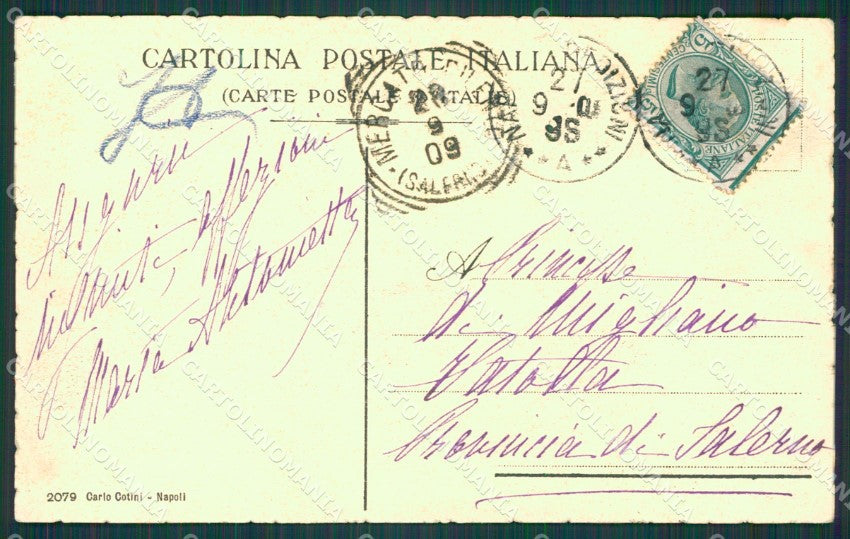 Napoli Città Tomba di Virgilio cartolina XB0968 – retro