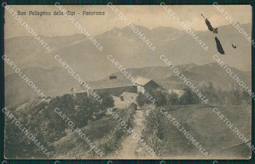 Bergamo San Pellegrino MACCHIA PIEGA cartolina XB0977 – fronte