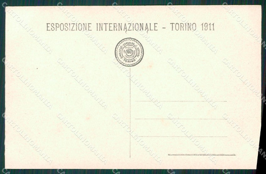 Torino Città Esposizione 1911 cartolina XB1030 – retro