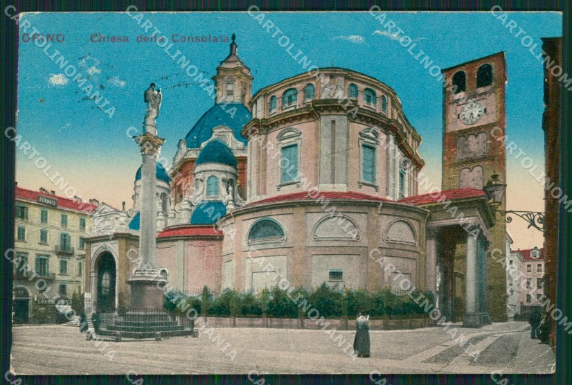 Torino Città RIFILATA cartolina XB1046 – fronte