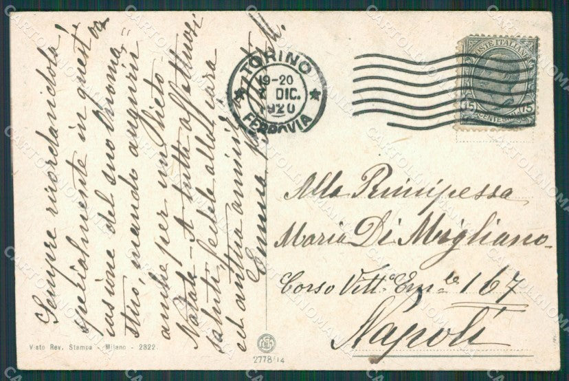Torino Città RIFILATA cartolina XB1046 – retro