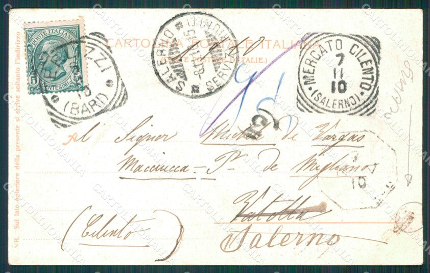 Bari Città STRAPPO ABRASA cartolina XB1055 – retro