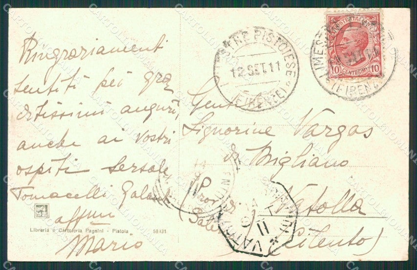 Pistoia San Marcello Pistoiese Limestre Smi ABRASA cartolina XB1072 – retro