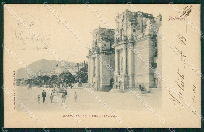 Palermo Città Porta Felice cartolina XB1076 – fronte