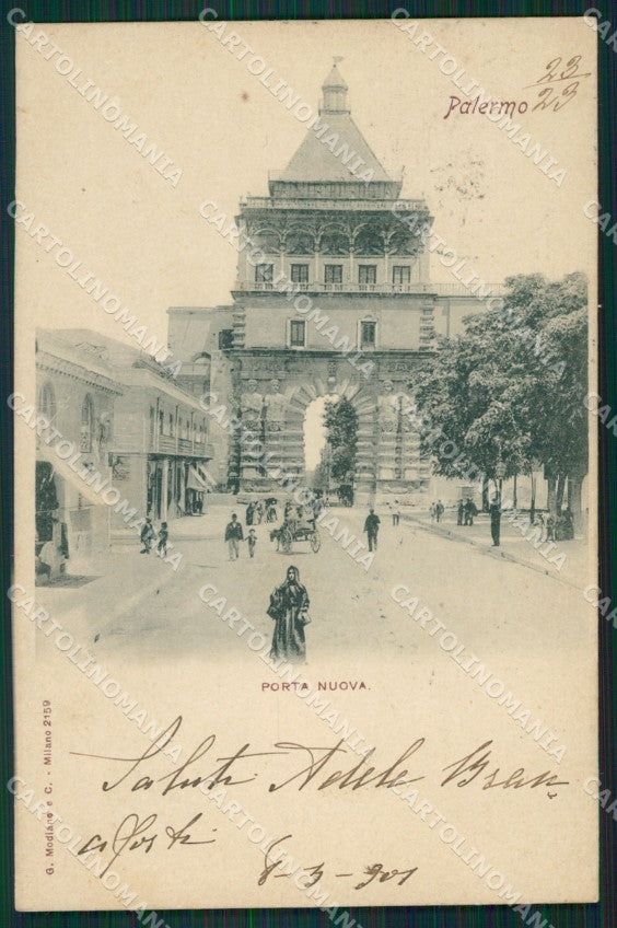 Palermo Città Porta Nuova cartolina XB1077 – fronte