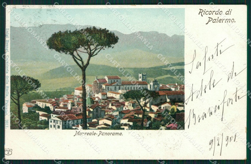 Palermo Monreale PIEGHINA cartolina XB1081 – fronte
