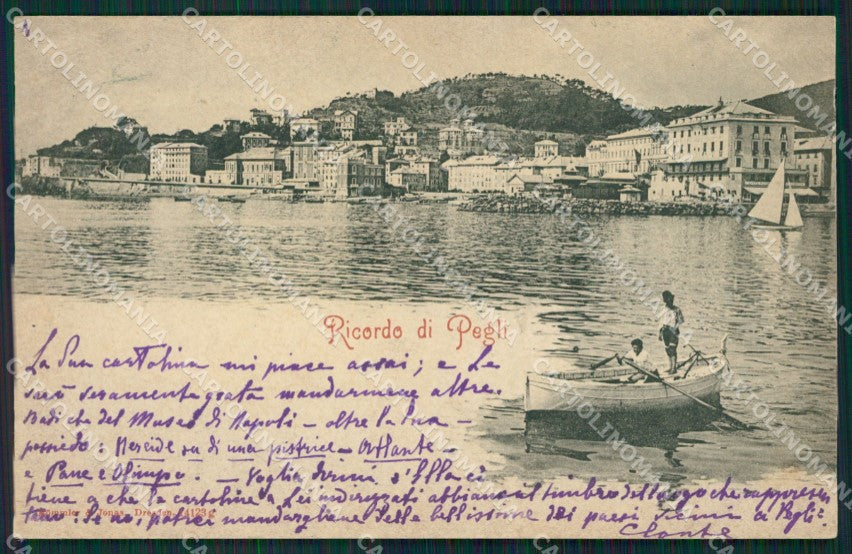 Genova Pegli Barca cartolina XB1087 – fronte