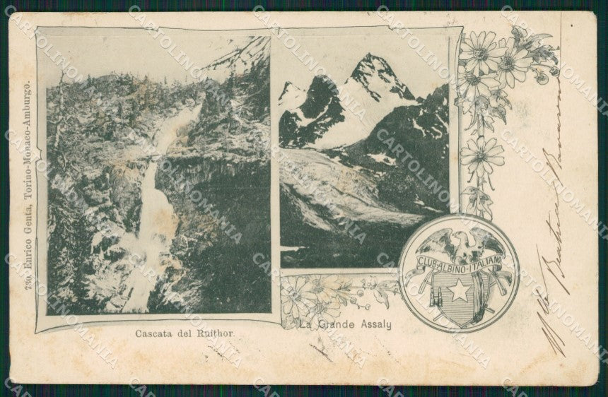 Aosta La Thuile Cascata del Ruithor Grand Assaly Genta cartolina XB1090 – fronte