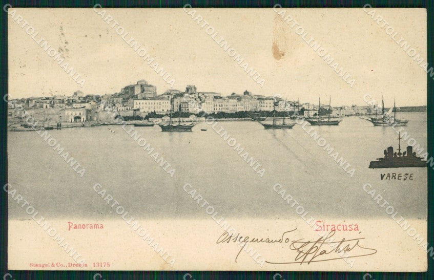 Siracusa Città Barche MACCHIA cartolina XB1094 – fronte