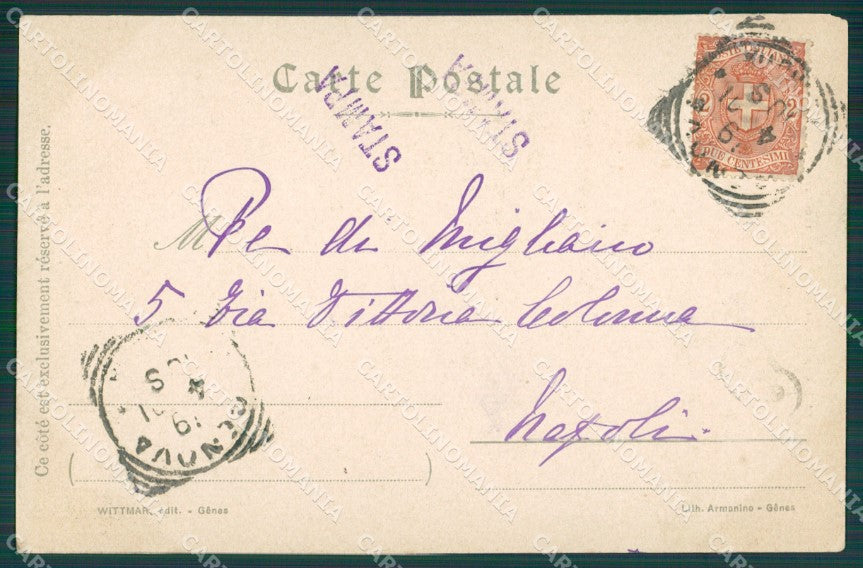 Parma Il Facchino Giornale di Scienze Lettere ed Arti cartolina XB1126 – retro