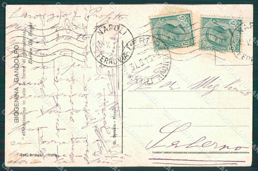 Napoli Città Gradoni di Chiaia cartolina XB1144 – retro