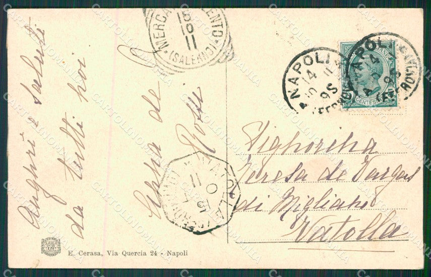 Napoli Città Carrozze cartolina XB1154 – retro