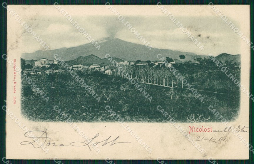 Catania Nicolosi PIEGHINA cartolina XB1170 – fronte